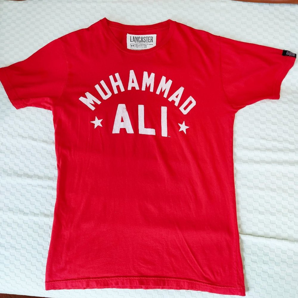 Official Muhammad Ali Red Lancaster Medium Boxing Shirt